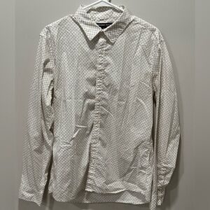 MK Michael Kors Mens Long Sleeve Button-Up Shirt Size Large Slim Fit